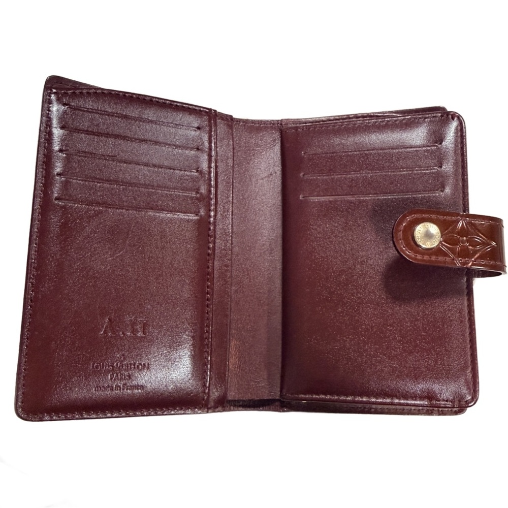 Louis Vuitton Amarante Burgandy Vernis Patent Monogram Kisslock Wallet - Picture 7 of 10